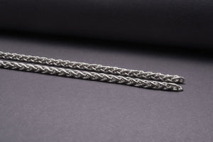 Massive Viking Chain with Wolf Tips Sterling Silver Handmade Norse Jewelry - vikingworkshop