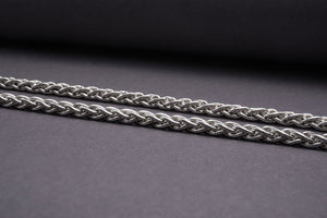 Massive Viking Chain with Wolf Tips Sterling Silver Handmade Norse Jewelry - vikingworkshop