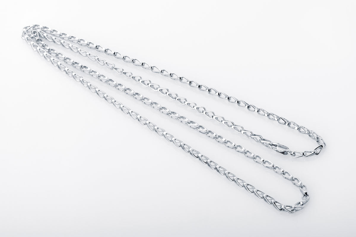 925 Silver Curb Chain, Handmade Viking Jewelry - vikingworkshop