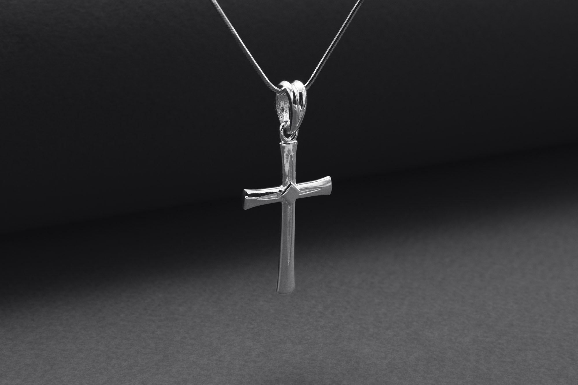 Sterling Silver Unique Cross Pendant, Handmade Christian Jewelry - vikingworkshop