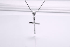 Sterling Silver Unique Cross Pendant, Handmade Christian Jewelry - vikingworkshop