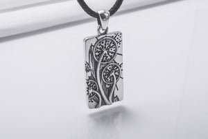 Unique 925 Silver Pendant With Dandelions, Handmade Jewelry - vikingworkshop