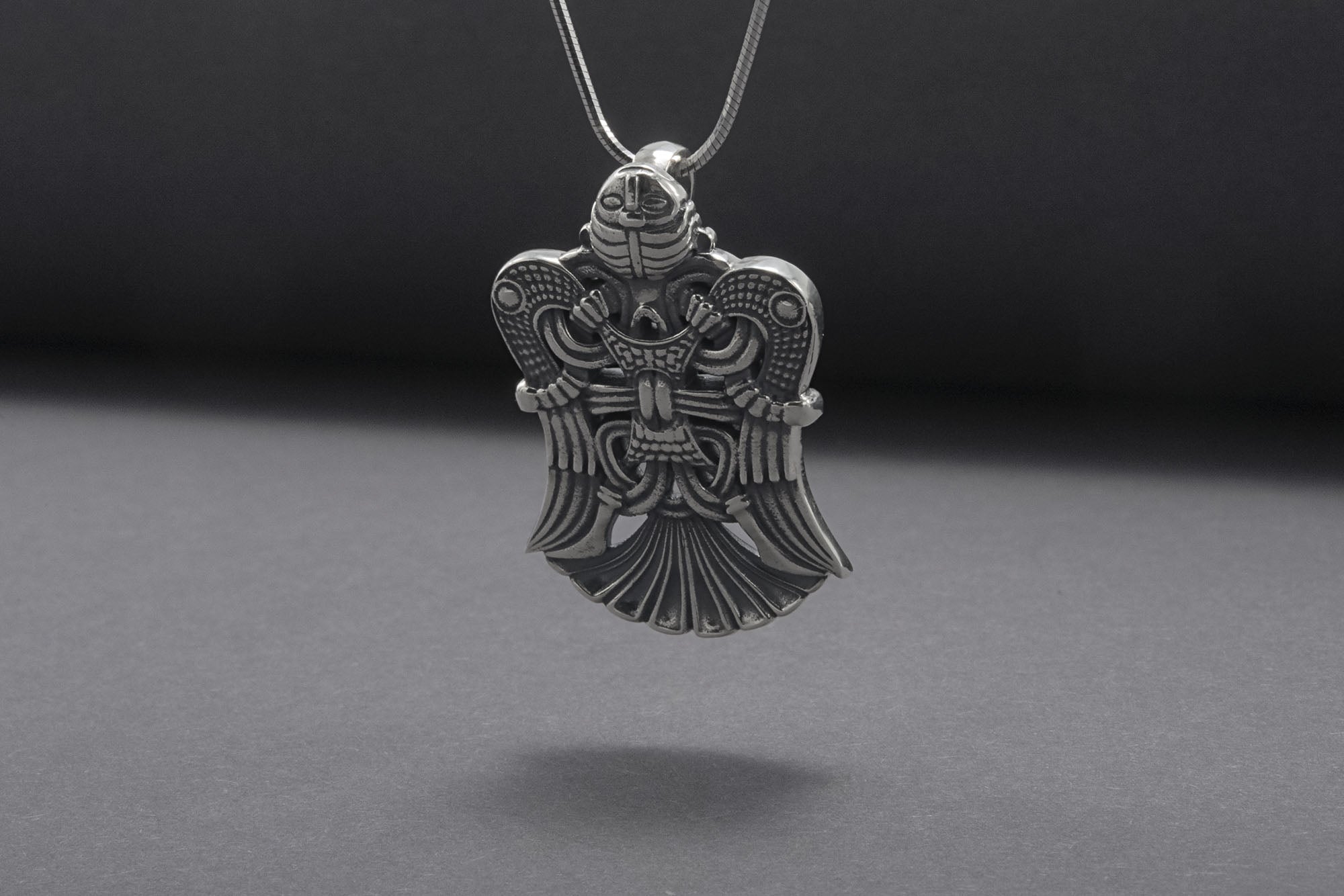 Sterling Silver Loki Pendant, Handmade Jewelry - vikingworkshop