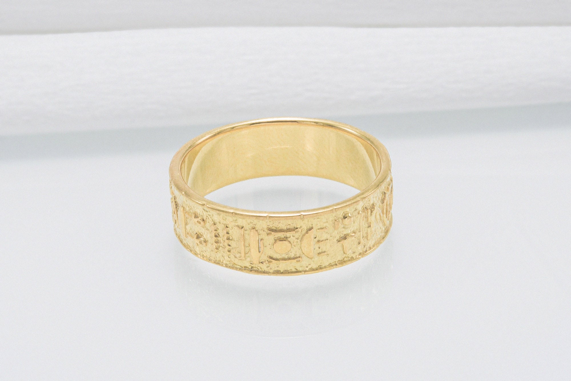 Egypt Symbol Ring Gold Unique Handmade Jewelry - vikingworkshop