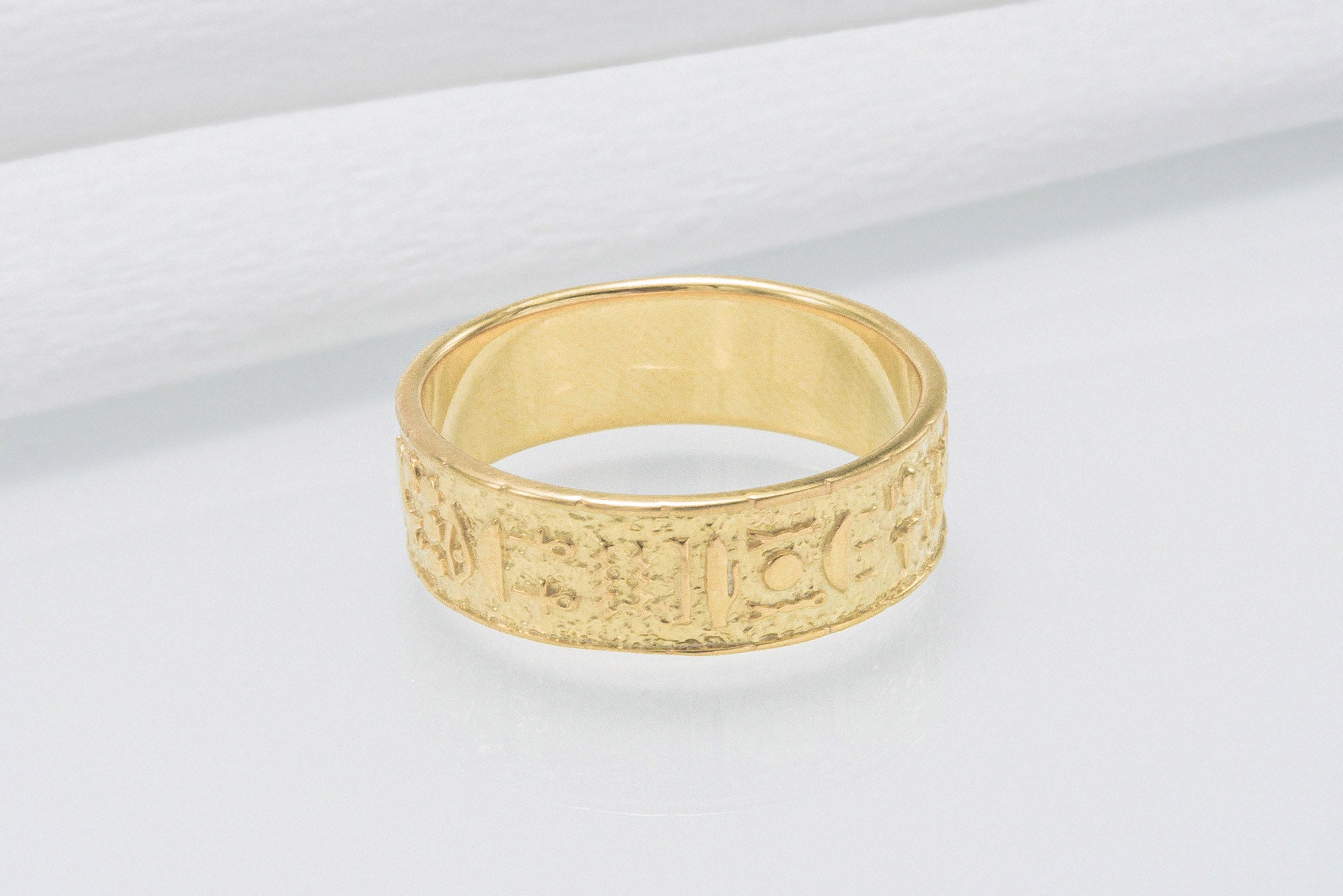 Egypt Symbol Ring Gold Unique Handmade Jewelry - vikingworkshop