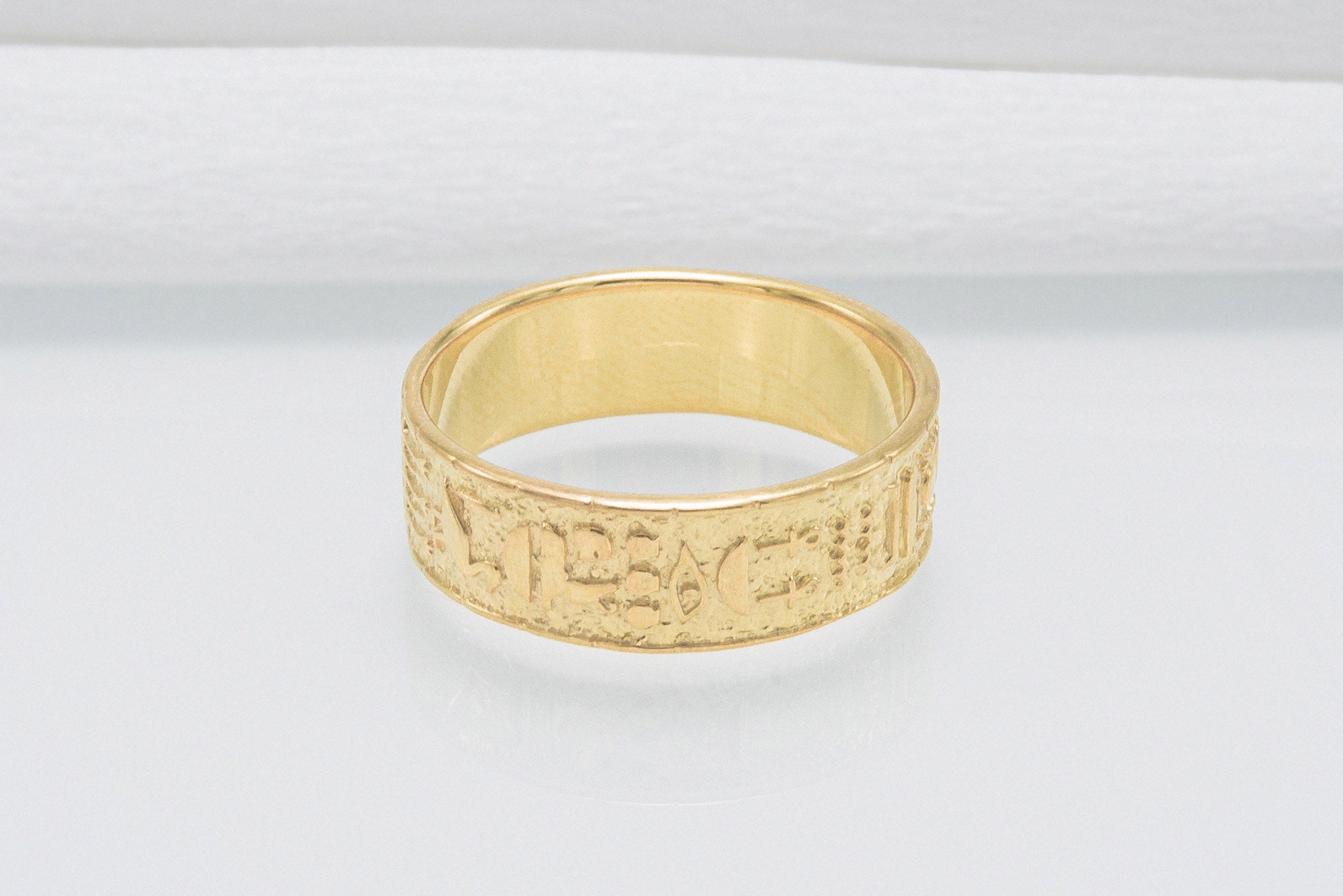 Egypt Symbol Ring Gold Unique Handmade Jewelry - vikingworkshop