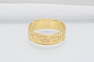 Egypt Symbol Ring Gold Unique Handmade Jewelry - vikingworkshop