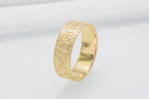 Egypt Symbol Ring Gold Unique Handmade Jewelry - vikingworkshop