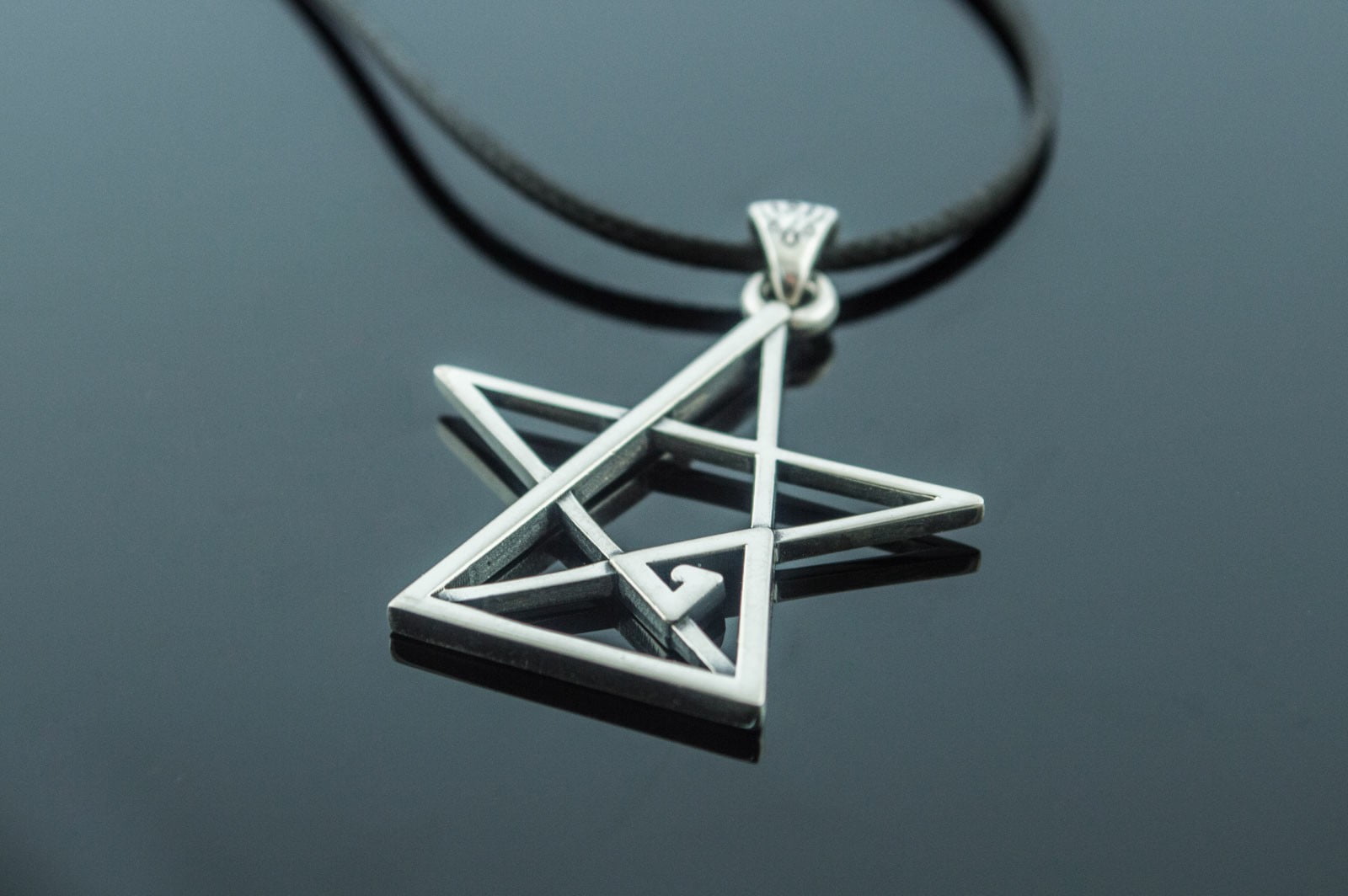 Pentagram Pendant Sterling Silver Handmade Geometry Jewelry - vikingworkshop