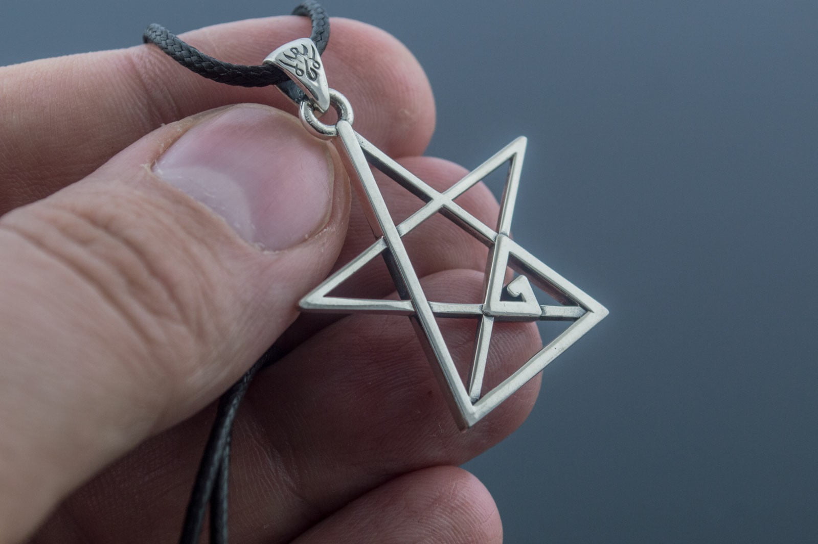 Pentagram Pendant Sterling Silver Handmade Geometry Jewelry - vikingworkshop