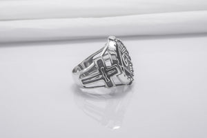 Square And Compasses Masonic Ring, Sterling Silver Handmade Jewelry - vikingworkshop