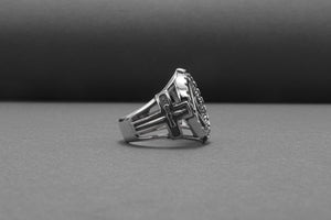 Square And Compasses Masonic Ring, Sterling Silver Handmade Jewelry - vikingworkshop