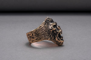 Ape Bronze Animal Monkey Ring Unique Jewelry - vikingworkshop