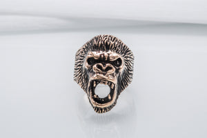 Ape Bronze Animal Monkey Ring Unique Jewelry - vikingworkshop