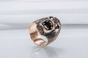 Ape Bronze Animal Monkey Ring Unique Jewelry - vikingworkshop