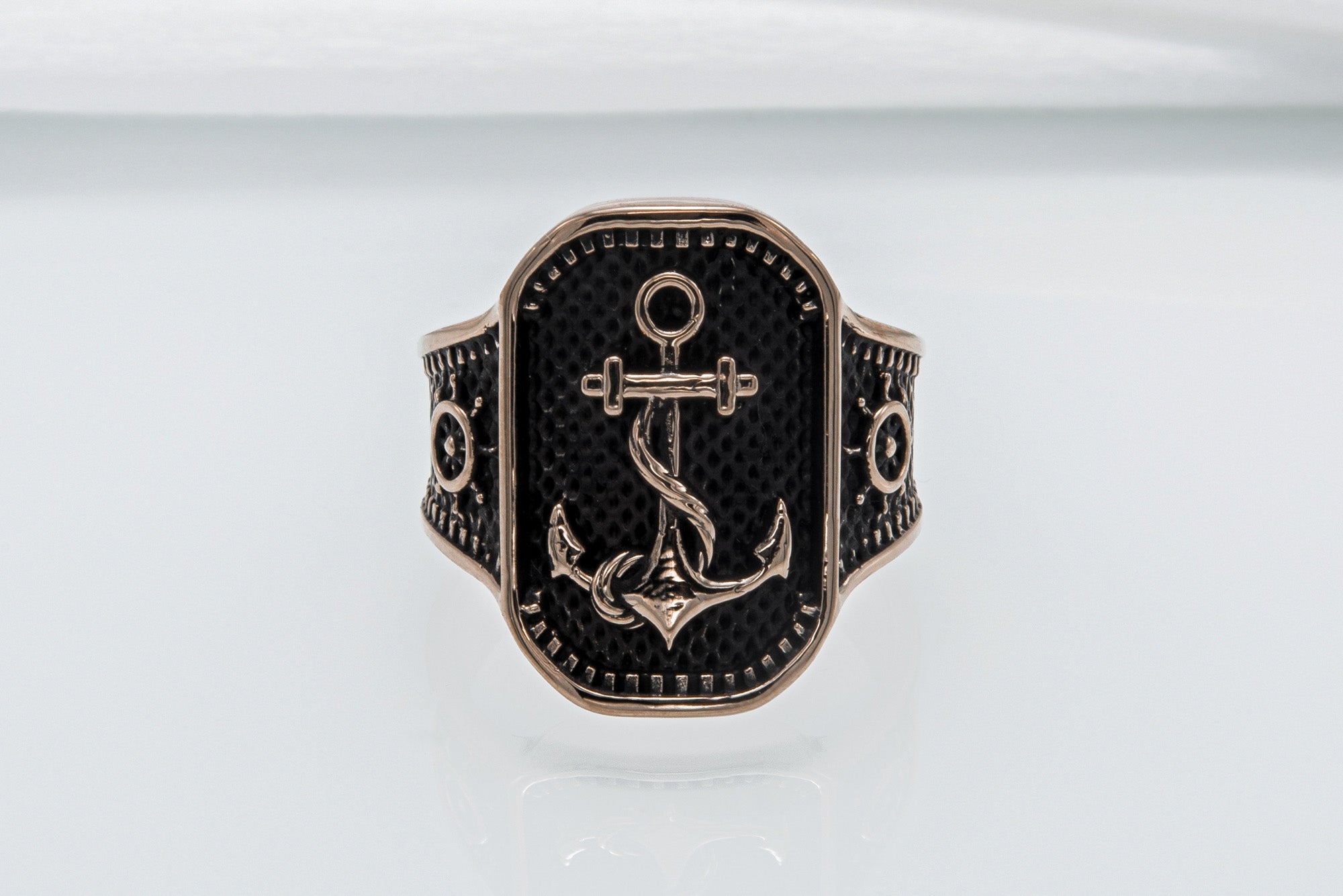Anchor Symbol Bronze Norse Ring - vikingworkshop