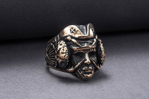 Pirate Handmade Ring Bronze Unique Jewelry - vikingworkshop