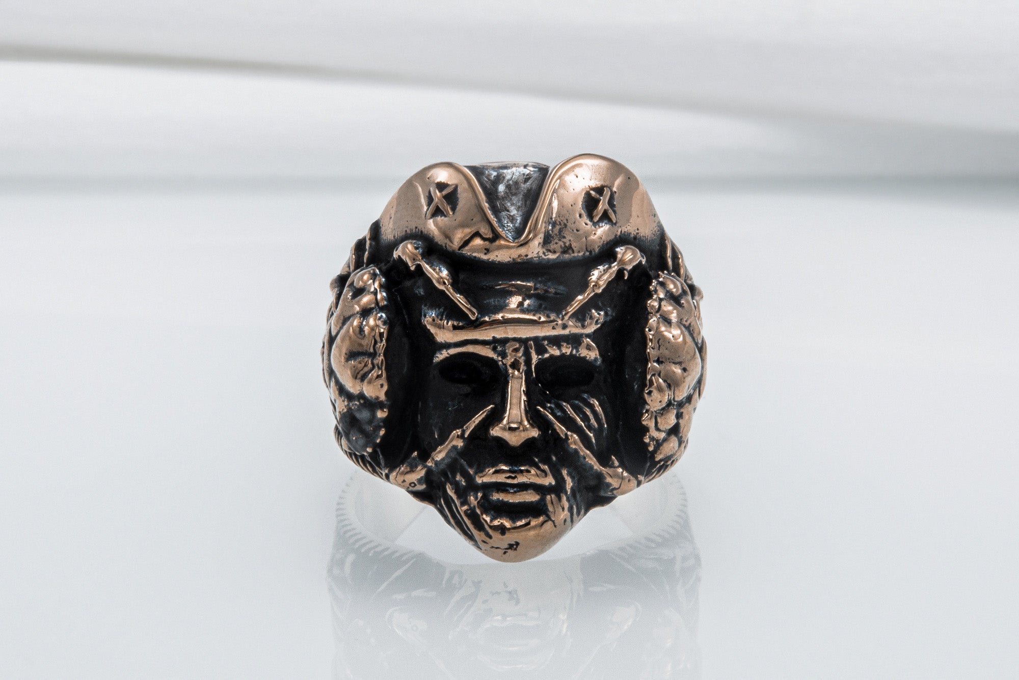 Pirate Handmade Ring Bronze Unique Jewelry - vikingworkshop