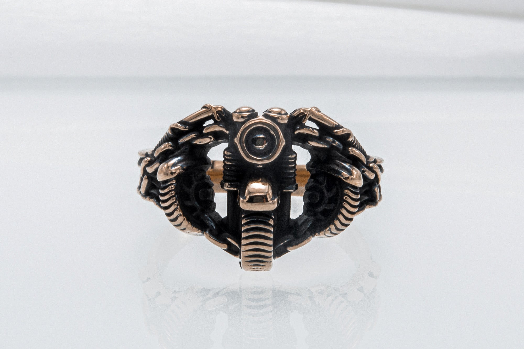 Motobike Ring Bronze Biker Jewelry - vikingworkshop