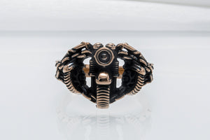 Motobike Ring Bronze Biker Jewelry - vikingworkshop