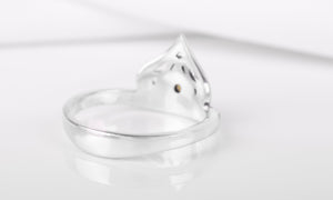 925 Silver Tiny Fashion Crown Ring with gems, Unique Handmade Jewelry - vikingworkshop