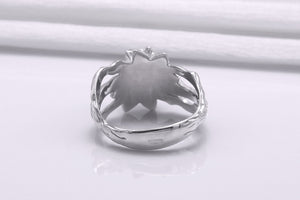 950 Platinum Tree Branch Ring with Champagne Gem, Handmade Fashion Jewelry - vikingworkshop