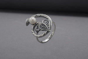 Unique 925 Silver Ivy Ring, Handmade Jewelry - vikingworkshop