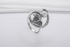 Unique 925 Silver Ivy Ring, Handmade Jewelry - vikingworkshop