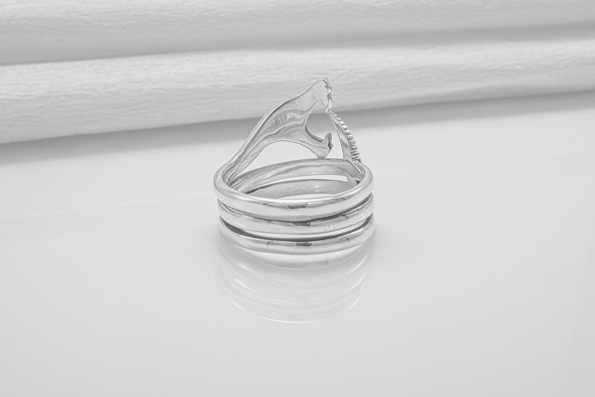 Snake Minimalist 925 Silver Ring, Handcrafted Jewelry - vikingworkshop