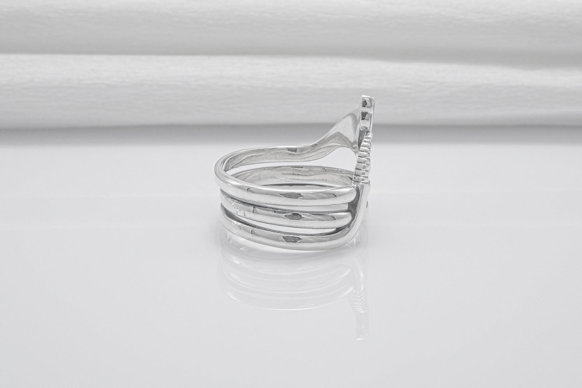 Snake Minimalist 925 Silver Ring, Handcrafted Jewelry - vikingworkshop