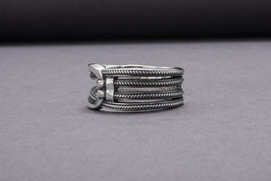 Minimalistic Chain Sterling Silver Ring, Handcrafted Jewelry - vikingworkshop