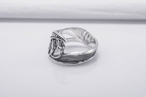 Handmade Tulip 925 Silver Ring With Gems, Unique Fashion Jewelry - vikingworkshop