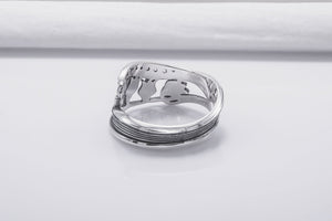 Handmade Tulip 925 Silver Ring With Gems, Unique Fashion Jewelry - vikingworkshop