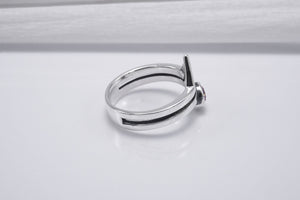 Sterling Silver Double Triangle Ring, Handmade Fashion Jewelry - vikingworkshop