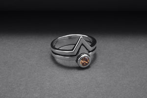 Sterling Silver Double Triangle Ring, Handmade Fashion Jewelry - vikingworkshop