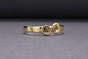 Gold Spanner Ring Unique Handmade Jewelry - vikingworkshop