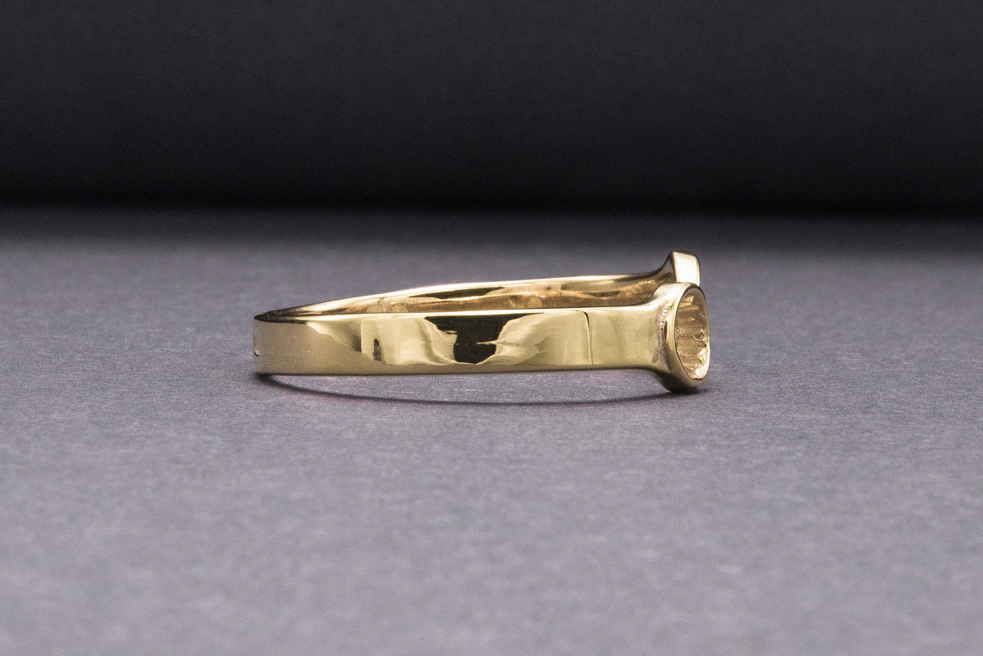 Gold Spanner Ring Unique Handmade Jewelry - vikingworkshop