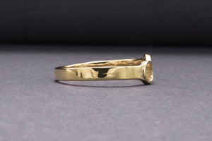 Gold Spanner Ring Unique Handmade Jewelry - vikingworkshop