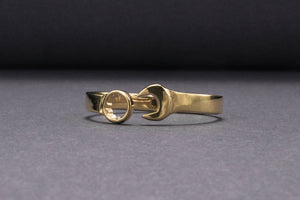 Gold Spanner Ring Unique Handmade Jewelry - vikingworkshop