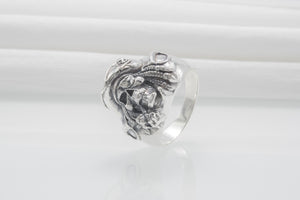 Pirate Skull Ring 925 Silver Unique Handmade Jewelry - vikingworkshop