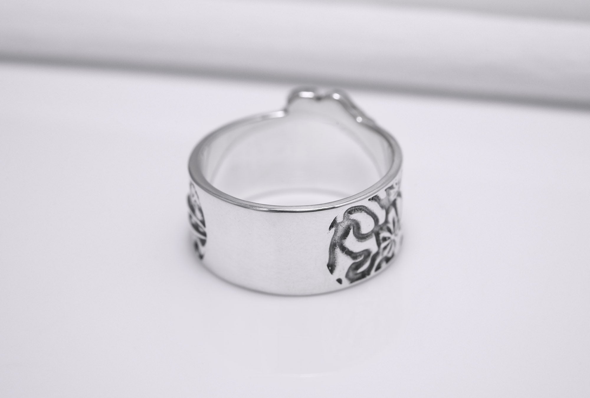 Ring with Poppy Flower, Sterling Silver Jewelry, Made in Ukraine - vikingworkshop