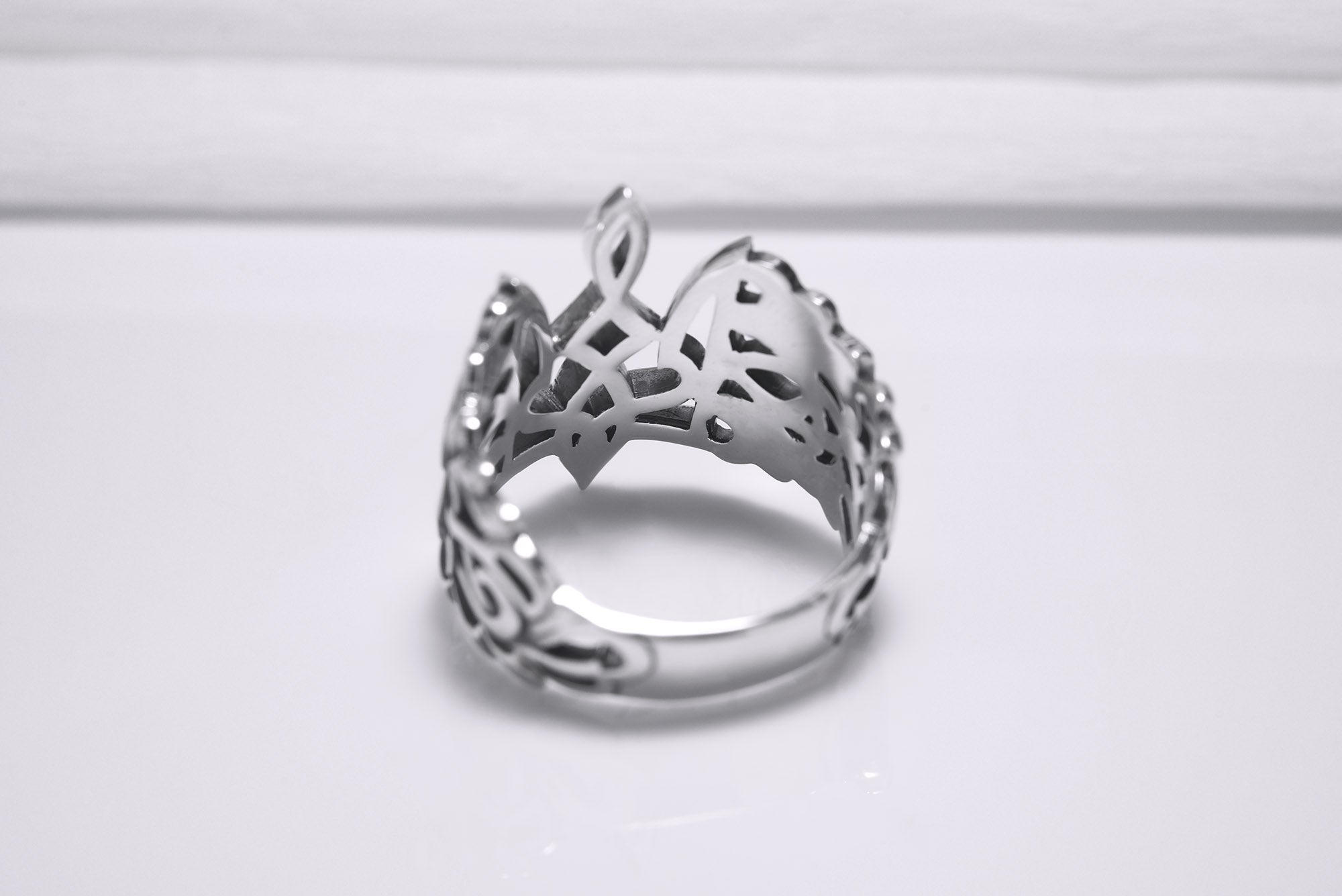 Sterling Silver Ukrainian Trident Ring, Made in Ukraine Jewelry - vikingworkshop