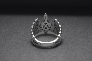 Sterling Silver Ukrainian Trident Ring, Made in Ukraine Jewelry - vikingworkshop