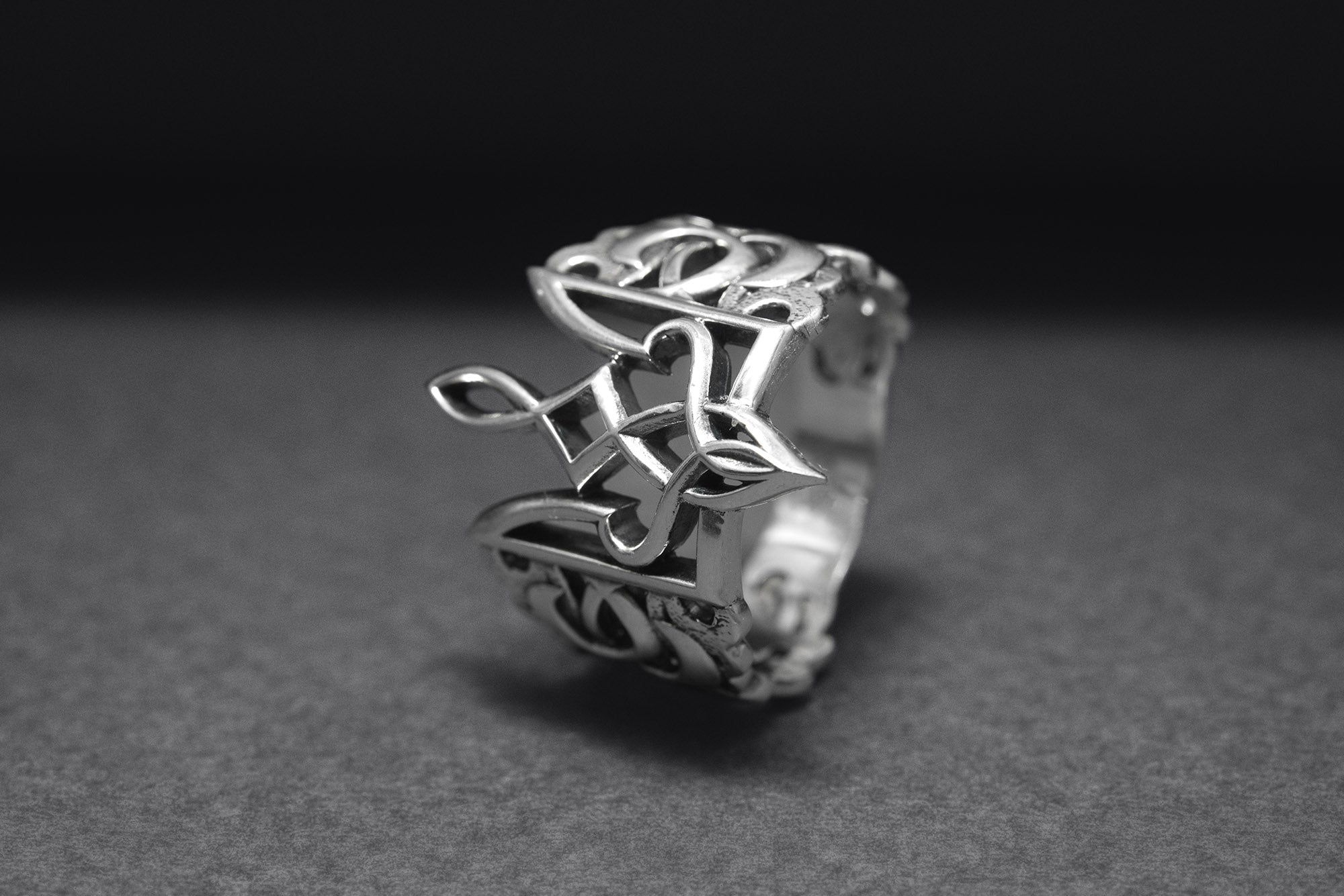 Sterling Silver Ukrainian Trident Ring, Made in Ukraine Jewelry - vikingworkshop