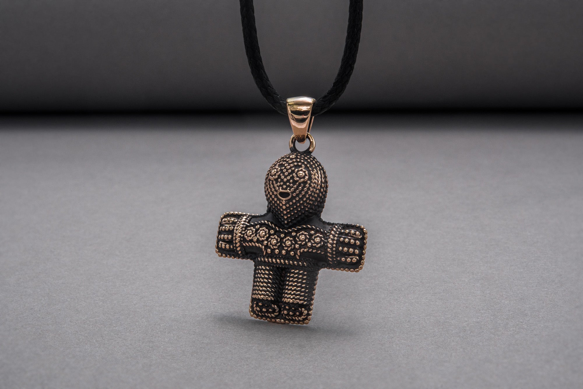 Viking Crucifix Pendant Bronze Unique Jewelry - vikingworkshop